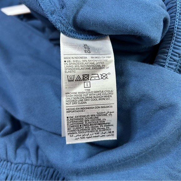 NWT Old Navy Waist-Defined Blue Jumpsuit Stretch Jersey Knit Size XL Maternity - Picture 3 of 13